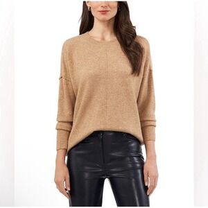 Vince Camuto  Womens Tan  Sweater Large Neutral Minimalist
